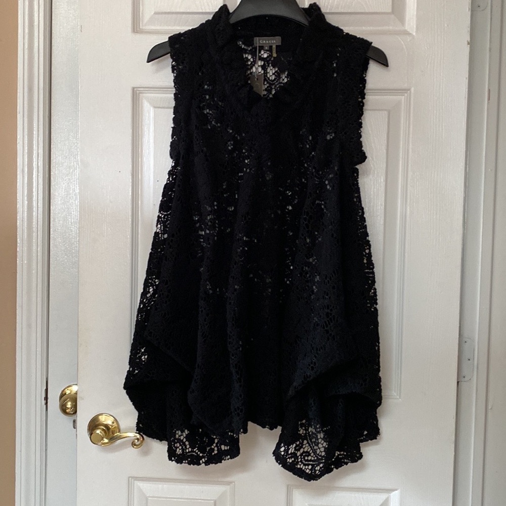 Gracia Black Knit Lace Avant Garde Goth Dress